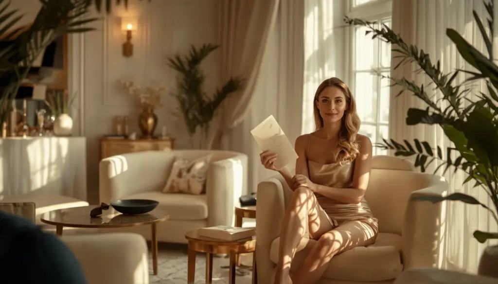 Woman attending a private luxury wellness retreat